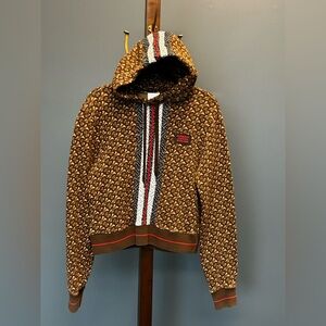 Burberry Monogram Stripe Hoodie – Brown Archive Print – XS